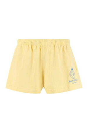 Shorts in cotone con stampa-0